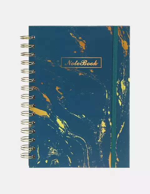 Imagen de CUADERNO NOTEBOOK BULLET JOURNAL TAPA DURA ESPIRAL MARMOL HOJA LISA ESTAMPADA