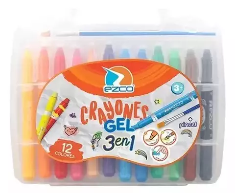 Crayones gel acuarelables Ezco x12 - comprar online