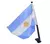 Bandera tela 30x40 con mastil para coche