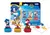 3 sellos con figura sonic