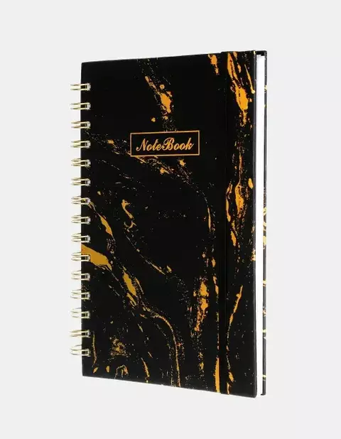 CUADERNO NOTEBOOK BULLET JOURNAL TAPA DURA ESPIRAL MARMOL HOJA LISA ESTAMPADA