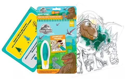 Agua wow! libro con lapiz magico para pintar con agua Jurassic World