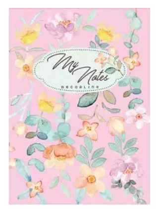 Libreta Decorline 18 x 25 my notes encuadernado liso rosa - comprar online