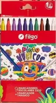 Marcador Filgo pinto escolar magicos x10