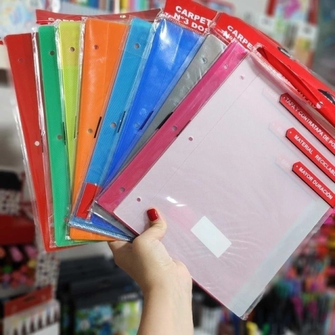 CARPETA PLASTICA 2 TAPAS LINE RIDEO TRANSPARENTE N3 - comprar online