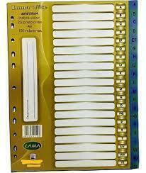 INDICE PLASTICO LAMA ALFAB. 20 POS. A4 150 MIC - comprar online