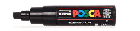 MARCADOR UNI POSCA PC-8K NEGRO PUNTA CHANFLE