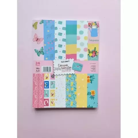 PAPEL ILUSTRADO PARA SCRAP 15x20cm 180grs 24Hjs CORREO BONITO IBI CRAFT