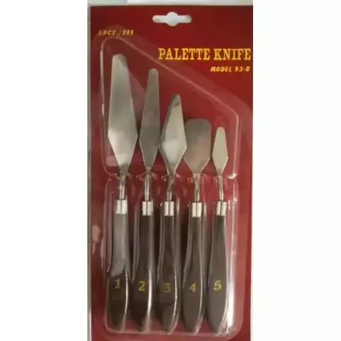 SET DE ESPATULAS METALICAS 5 PCS MANGO PLASTICO IBI CRAFT / ASB