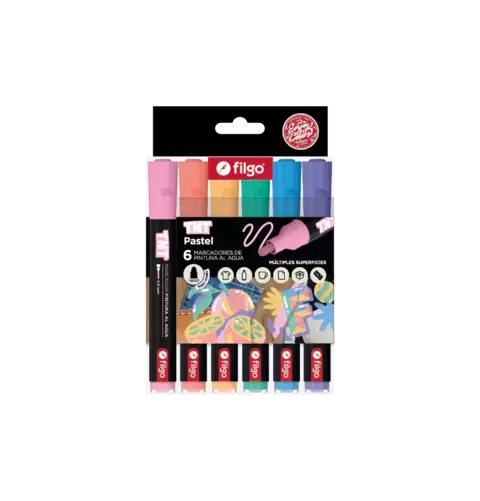 Marcador Filgo pintura al agua tnt Brush Pastel x6 - comprar online