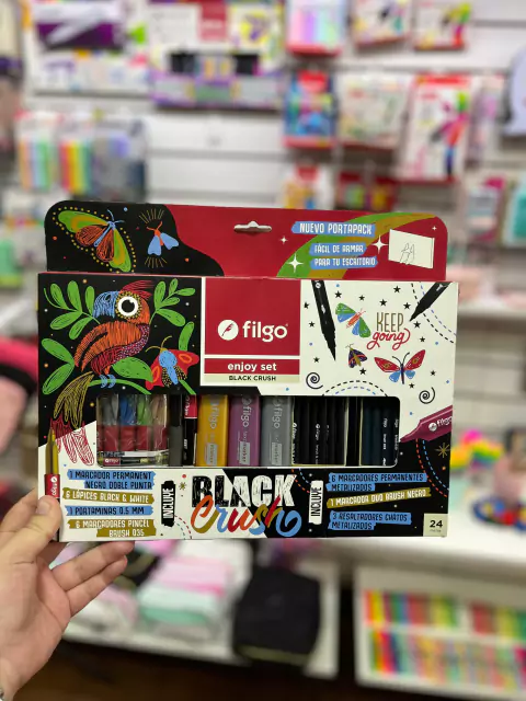 SET FILGO ENJOY BLACK CRUSH 24 PZS BLK-005