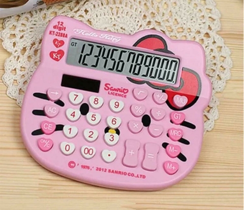 Calculadora escolar Hello Kitty rosa - comprar online