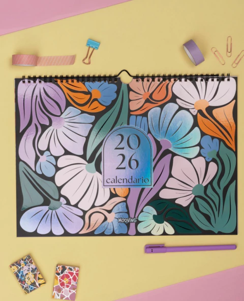 Calendario de pared 2026 35x25 Floral - Mooving - comprar online