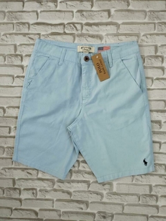 001-015 Bermuda Polo - Azul bebê