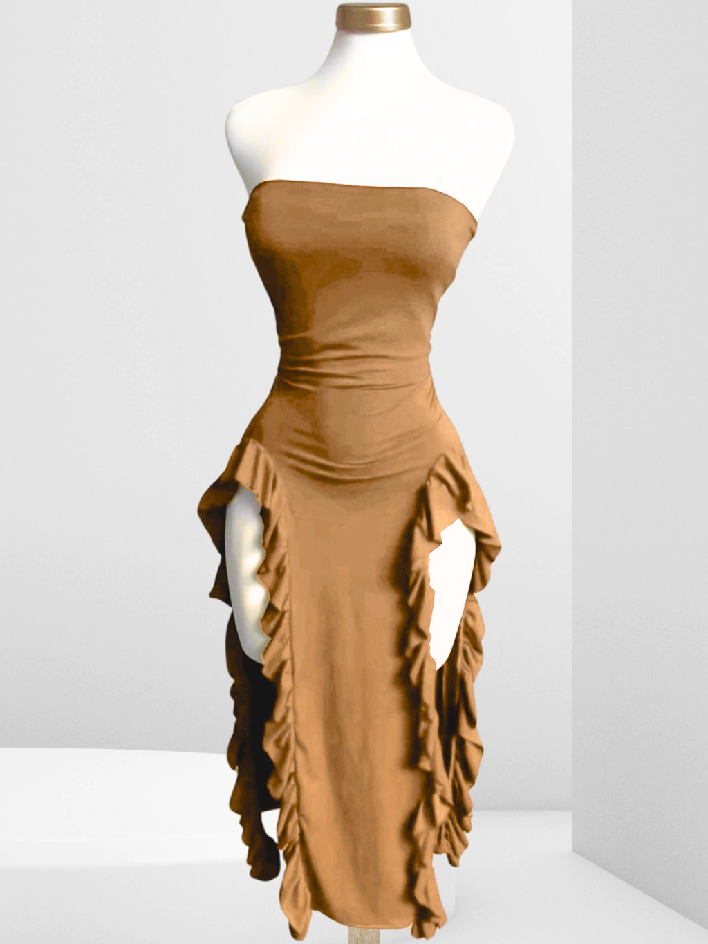Vestido Água Viva Longo Franzido