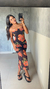 Vestido Áurea - Estampa laranja