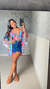 Conjunto kimono Ana - Azul - loja online