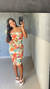 Vestido Ianca - Estampa Laranja - comprar online