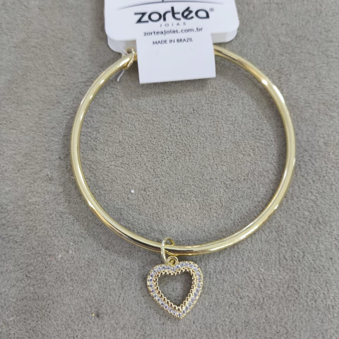 Semijoia Zortéa Pulseira Argola Coração - comprar online