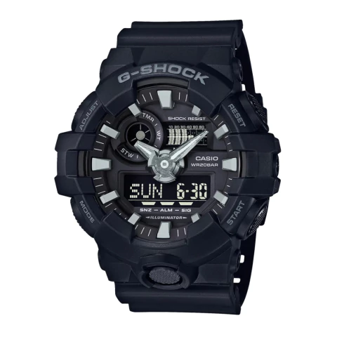 Relógio G-Shock Analógico Digital Preto Fosco GA-700-1BDR - comprar online