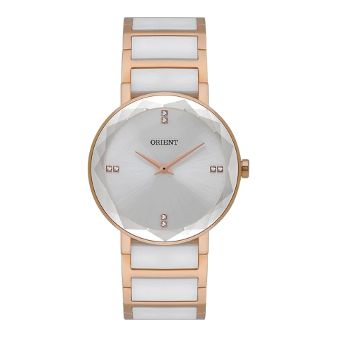 Relógio Orient Feminino Rosê + Acabamento Cerâmica FTSS0137 S1RS - comprar online