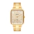 Relógio orient quadrado dourado minimalista vintage