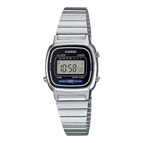 Relógio Casio Retro Prateado LA670WA-1DF - comprar online
