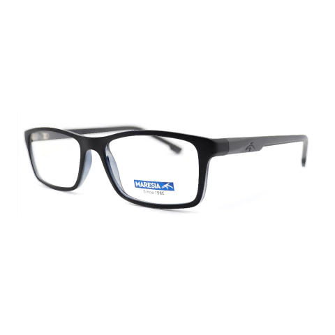 armação masculina de acetato preto fosco da marca Maresia, óculos de grau retangular masculino