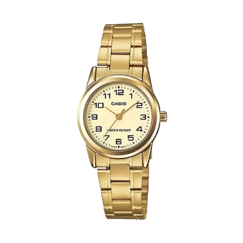Casio dourado feminino relógio de pulso tamanho menor