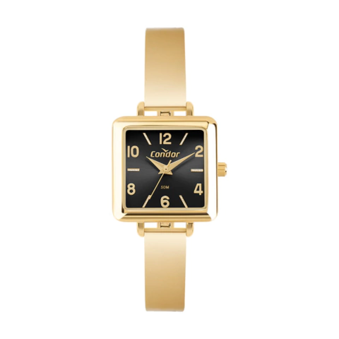 Relógio Condor Feminino Quadrado Dourado CO2035NKE - comprar online