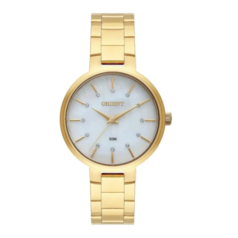 Relógio Orient Dourado Feminino Aço Inoxidável FGSS0171 B1KX - comprar online