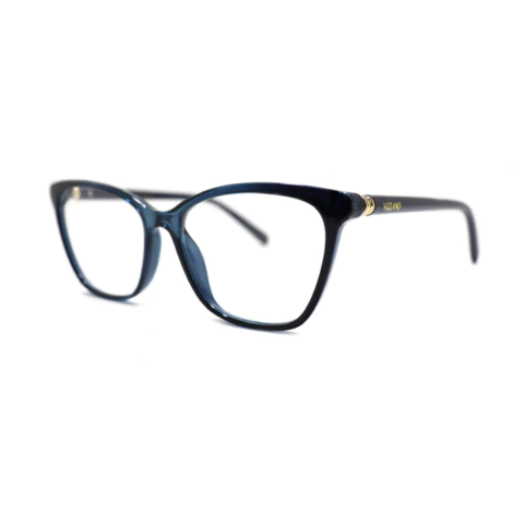 armação de acetato azul transparente de grau feminina da marca Milano Vizzano