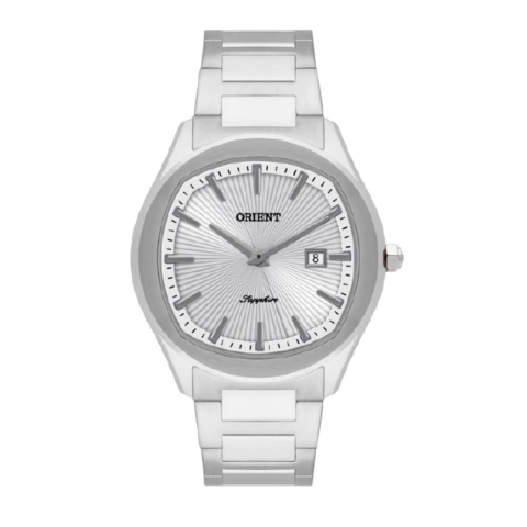 Relógio prateado estilo social da marca orient todo prateado masculino