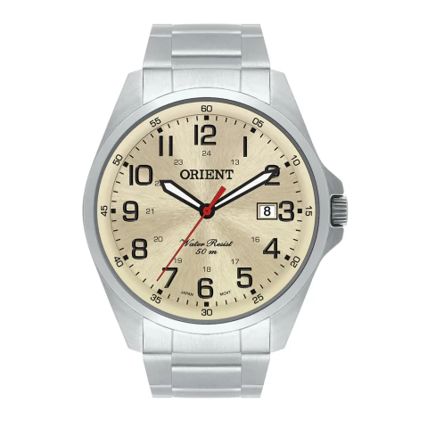 Relógio Orient Aço Inoxidável Mostrador Bege MBSS1171 - comprar online