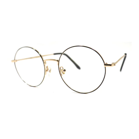 armação fininha de metal para óculos de grau feminino da marca vizzano, estilo óculos redondo