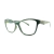 Armação feminina para óculos de grau em material acetato na cor verde