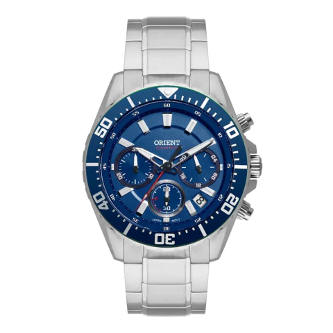 Relógio Orient Solartech Prateado Masculino MBSSC288 - comprar online