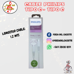 Cable Tipo C a Tipo C marca Philips