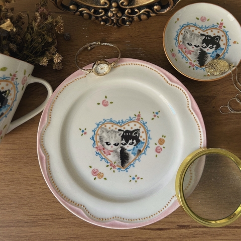 Prato(sobremesa) Vintage Cats - comprar online
