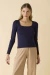Tricot Lavínia Azul Marinho - comprar online