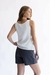 Regata Decote V Viscose Off White - loja online