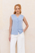 Regata Abotoada Azul Claro - Shop Emme: Alfaiataria Feminina e Workwear Elegante
