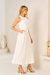 Saia Godê Renata Off White - Shop Emme: Alfaiataria Feminina e Workwear Elegante
