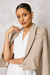 Blazer Laura Risca de Giz Bege