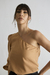 Blusa Um Ombro Francine Bege