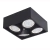 Plafon Cuadrado Ar111 Cardanico Berdy 4L Negro Aluminio Premium S/Zoc 300X300Mm