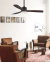 Imagen de Ventilador Led 526 Negro + Madera WIFI Dim C/Control 3 Temperaturas Led (3000k/4000k/6000k) 3 Aspas Laftdren (24W)