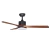 Ventilador Led 526 Negro + Madera WIFI Dim C/Control 3 Temperaturas Led (3000k/4000k/6000k) 3 Aspas Laftdren (24W) - Luminocity - Iluminación Decorativa y Profesional