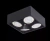 Plafon Cuadrado Ar111 Cardanico Berdy 4L Negro Aluminio Premium S/Zoc 300X300Mm - Luminocity - Iluminación Decorativa y Profesional