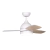 Ventilador Led 422 C Blanco + Madera Dim C/Control 3 Temperaturas Led (3000k/4000k/6000k) 3 Aspas Laftdren (24W) - Luminocity - Iluminación Decorativa y Profesional